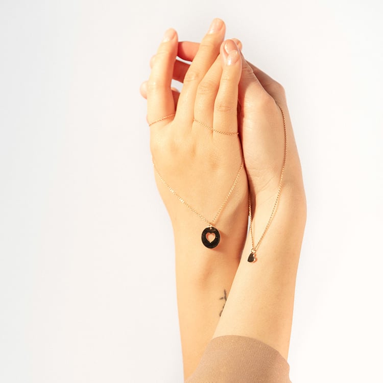 Set náhrdelníků ve tvaru srdce pro dva Elly 99712