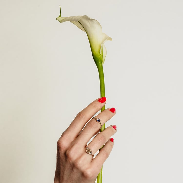 Prsten se salt and pepper diamantem Agathe 97074