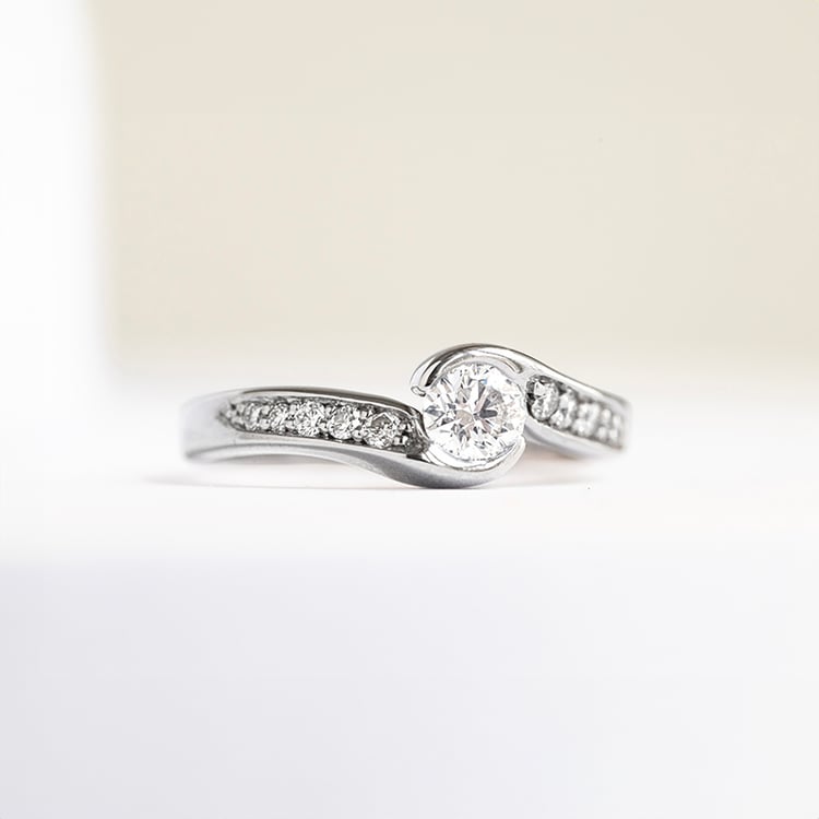 Zásnubní prsten s 0.35ct GIA certifikovaným diamantem Naia 142865