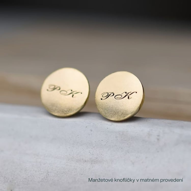 Manžetové knoflíčky ze zlata s iniciálami Surya 165905