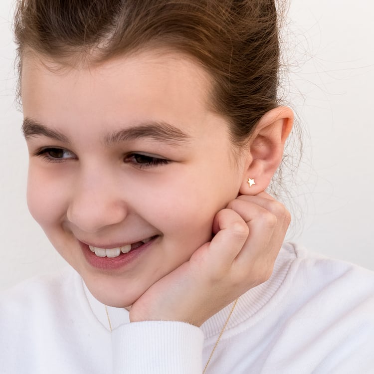 Stříbrné náušnice ve tvaru hvězdiček Malý princ 122259