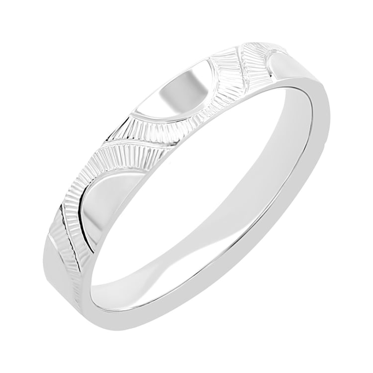 Snubní prsteny s ruční rytinou slunce Villa 116421