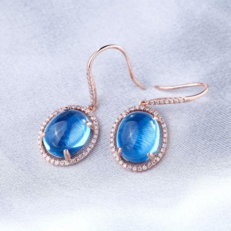 Náušnice z růžového zlata 2446