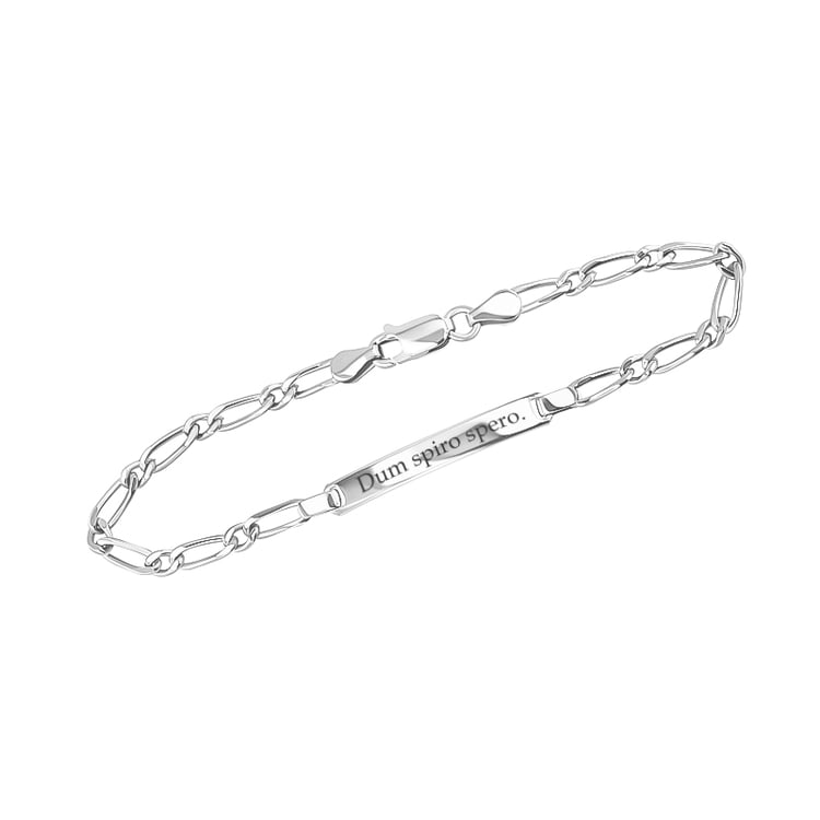 Stříbrný Figaro náramek s gravírem dle vaší volby 124360