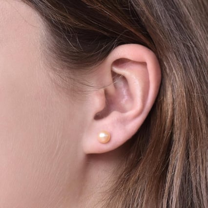 Náušnice s 6-6.5mm broskvovými perlami Balbina