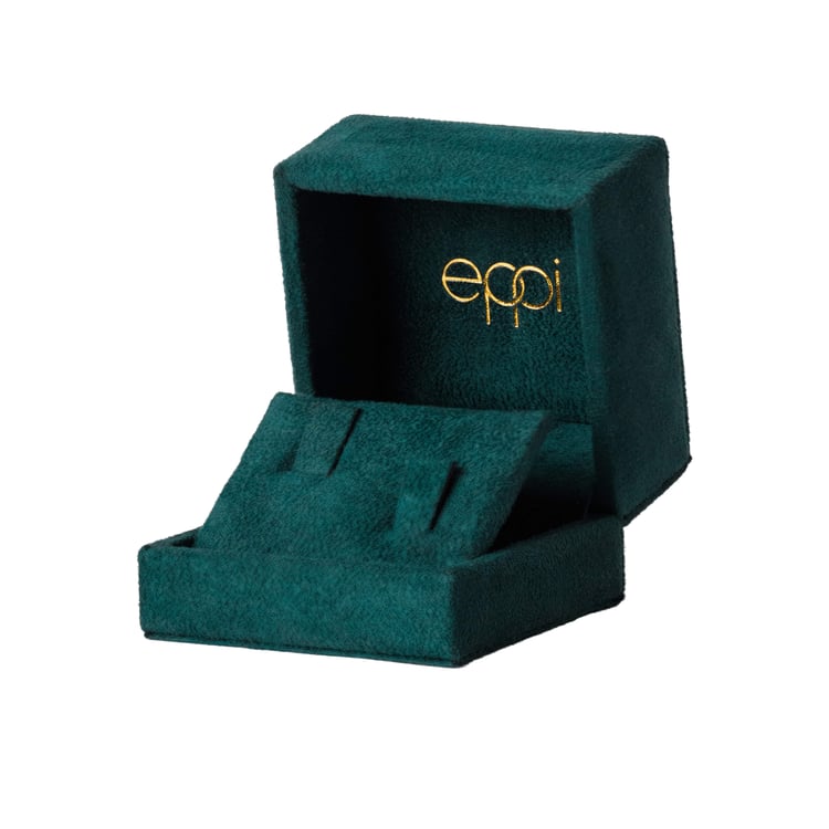 Prémiová zelená semišová krabička Katia