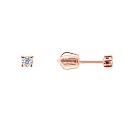 Náušnice s 2mm moissanity Tiny