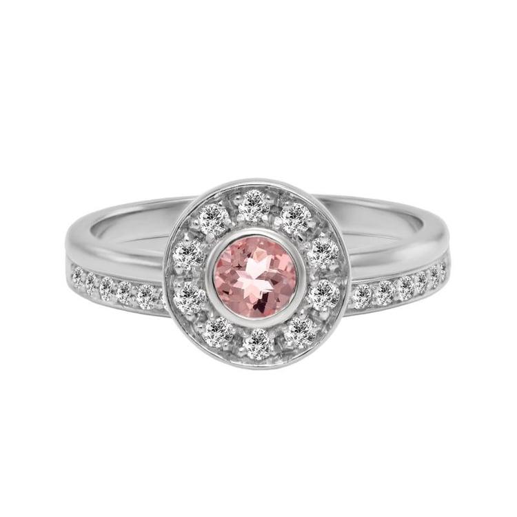 Set svatebních prstýnků s morganitem