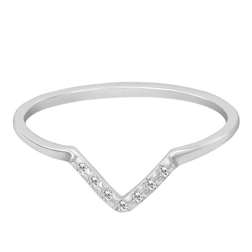 Zlatý vykrojený snubní prsten s diamanty Bebeha