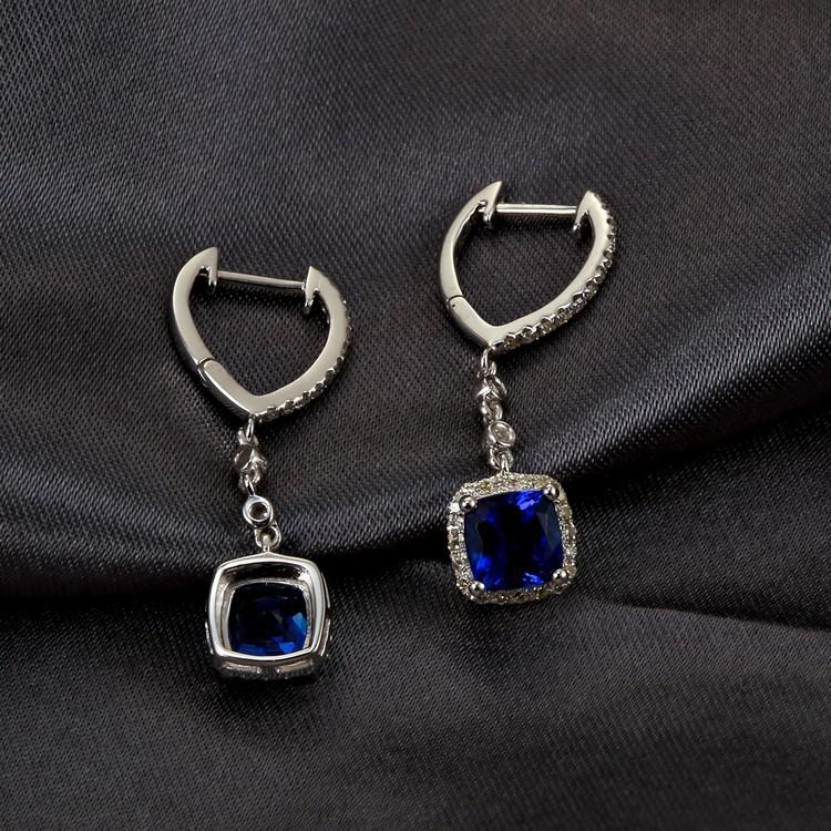 Tanzanitové náušnice s diamanty Daelah 6987