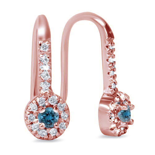 Diamantové náušnice z růžového zlata 78410