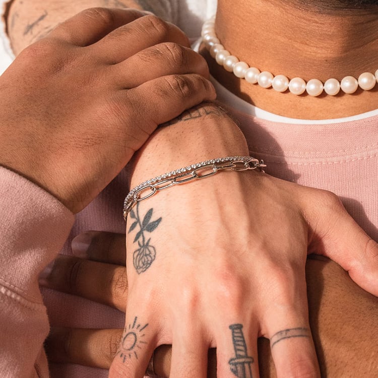 Stříbrný pánský náramek Niclas 115920