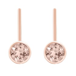 Zlaté visací náušnice s morganity Vega