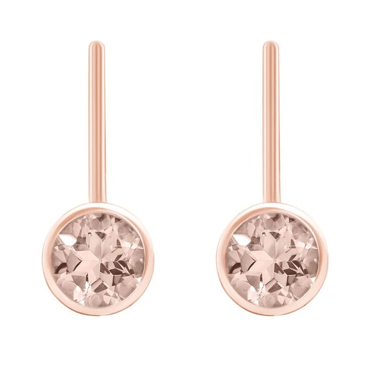 Zlaté visací náušnice s morganity