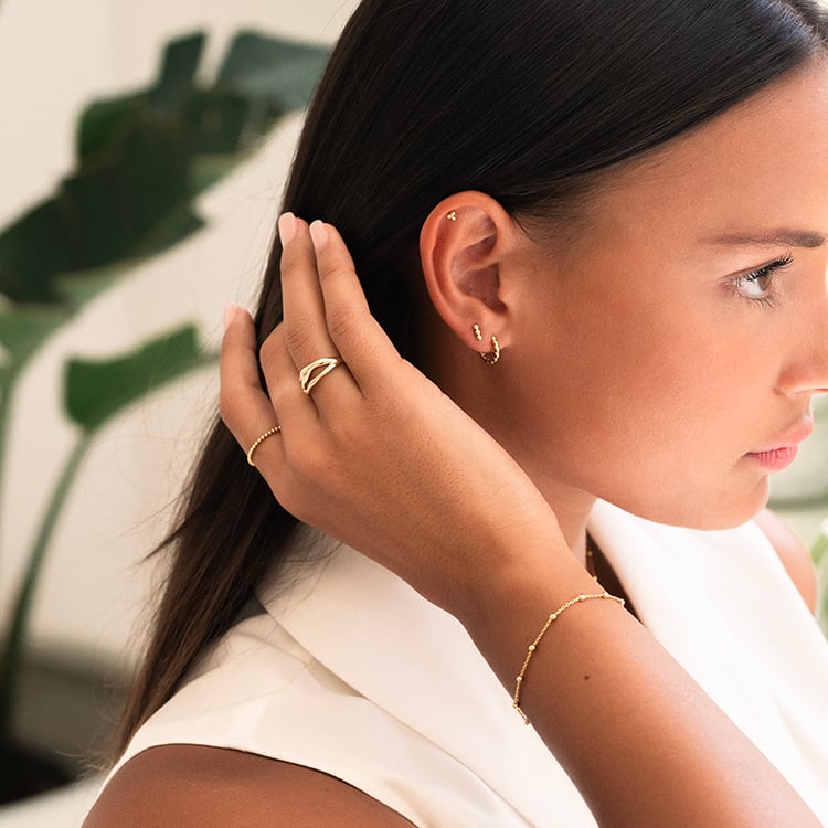 Stříbrný set kuličkových náušnic 143546