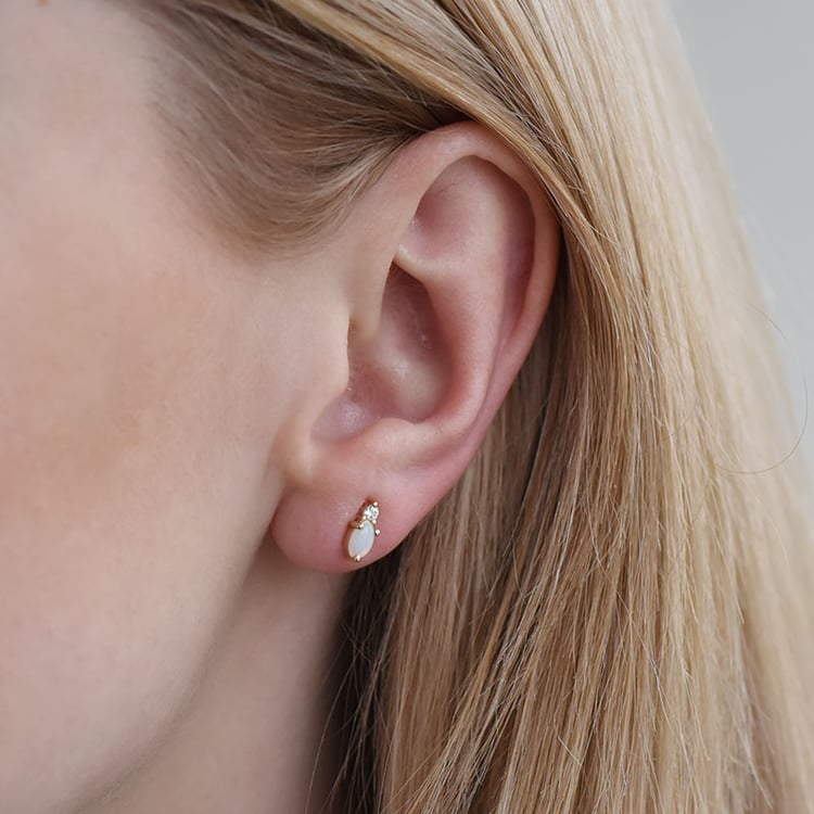 Náušnice s opály 90412