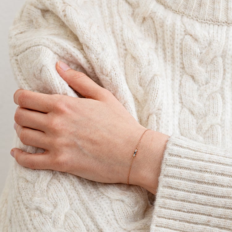 Zlatý náramek s topazy Joe 133763