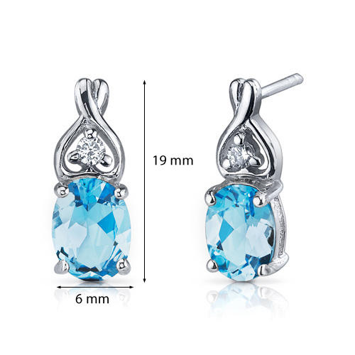 Stříbrné náušnice s topazy 6214