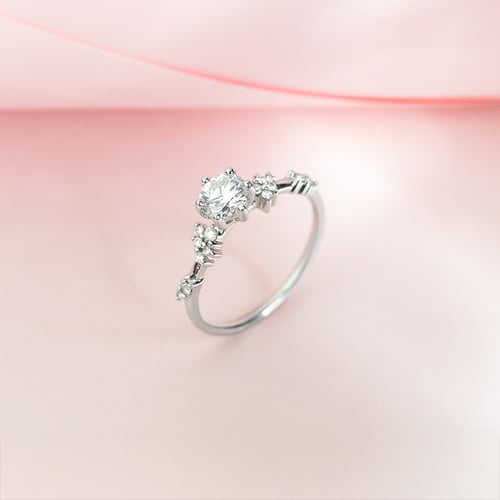 Romantický zásnubní prsten s diamanty Therese