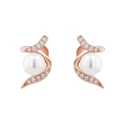 Náušnice s perlou a diamanty Durga
