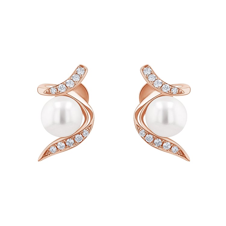 Náušnice s perlou a diamanty Durga 137384