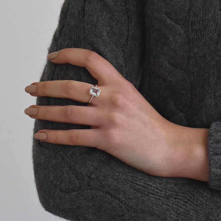 Akvamarínový prsten 74940