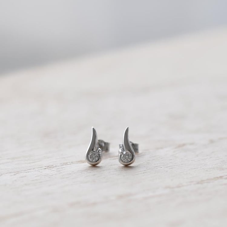 Diamantové zlaté náušnice Bleu 5820