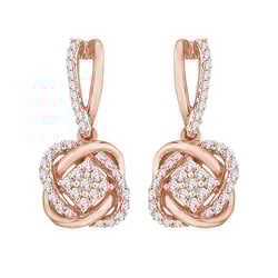 Proplétané náušnice s lab-grown diamanty Eamon