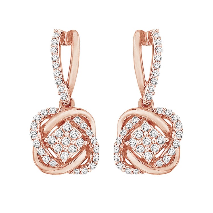 Náušnice z růžového zlata 93126