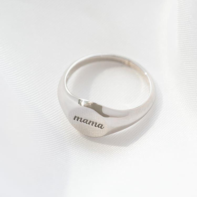 Pečetní prsten s gravírem Mama 119453