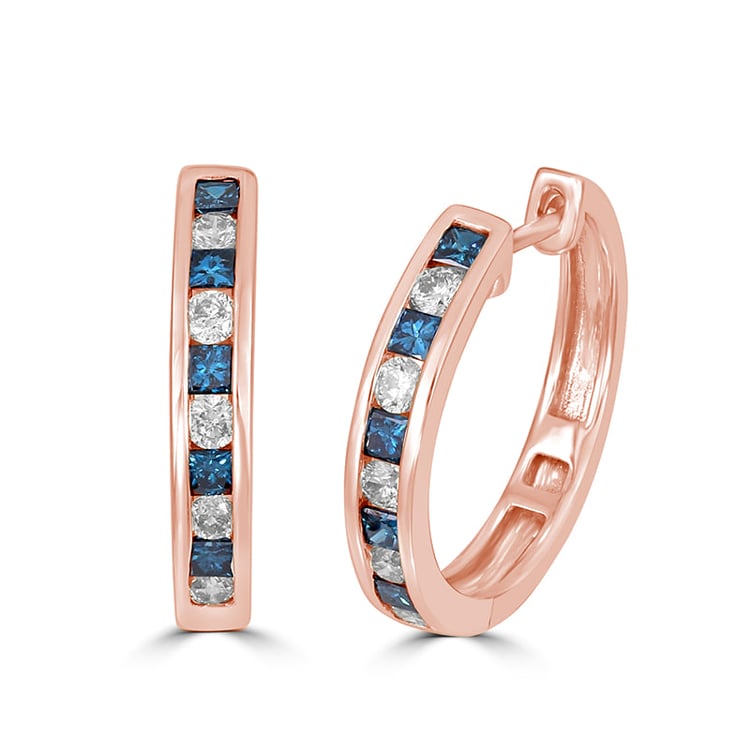 Diamantové náušnice z růžového zlata 77093