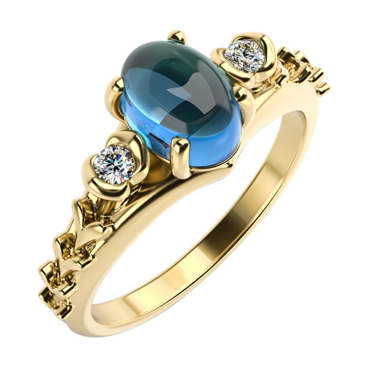 Zlatý topazový prsten 19254