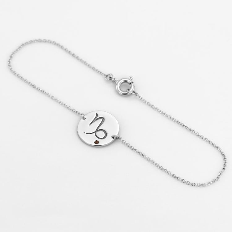 Náramek s granátem a znamením Kozoroh 47682