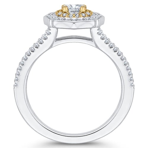 Extravagantní halo zásnubní prsten s lab-grown diamanty Giacomo