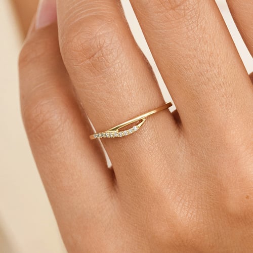 Atypický prsten ze stříbra s lab-grown diamanty Terje