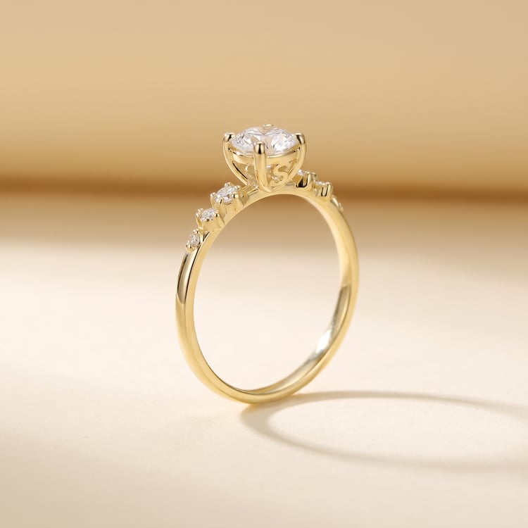 Zásnubní prsten s výběrem písmene a lab-grown diamanty Olha 166785