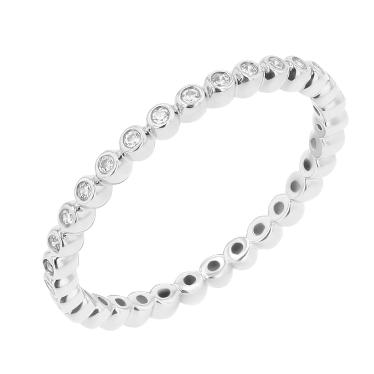 Minimalistický kuličkový prsten s diamanty Dante 106529