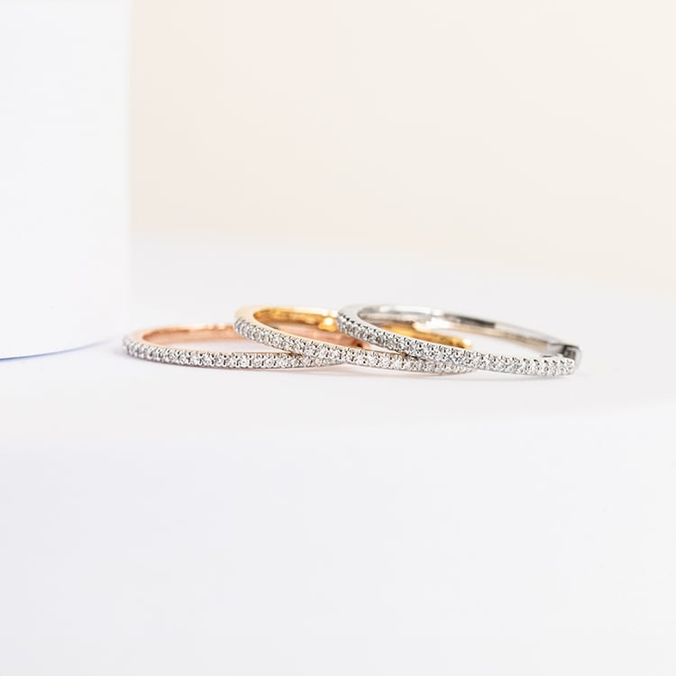 Zlaté kruhové náušnice s diamanty Boone 142299