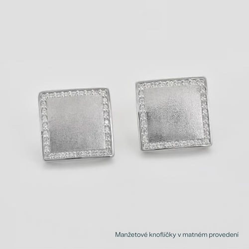 Stříbrné manžetové knoflíčky s diamanty Urban