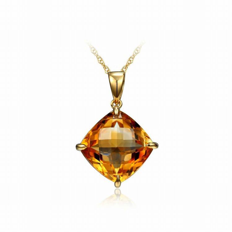 Citrínová souprava šperků z 18k žlutého zlata 4686