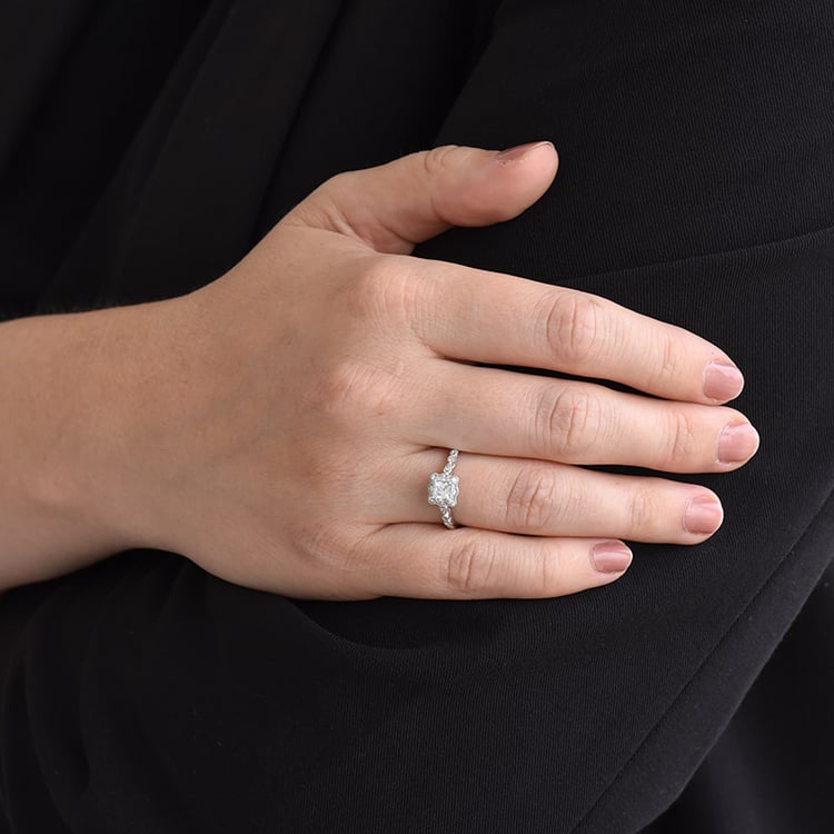 Vintage prsten s diamanty 85736