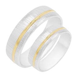 Zlaté snubní prsteny z kombinovaného zlata Miro