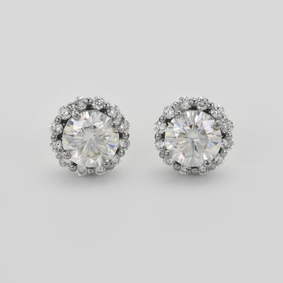 Náušnice s moissanity