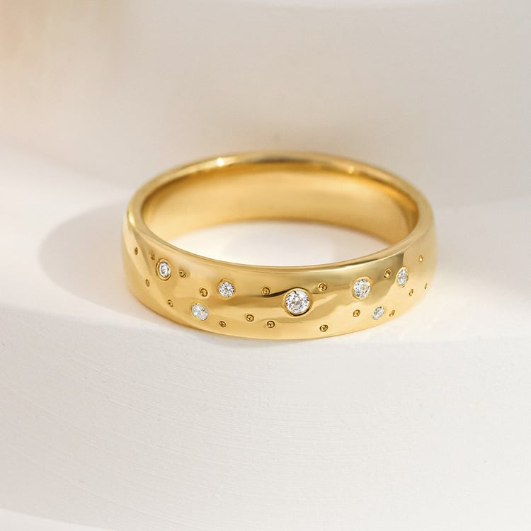 Zlaté snubní prsteny s diamanty Erich 156788