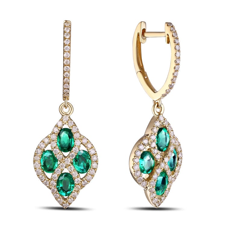 Náušnice se smaragdy 7635