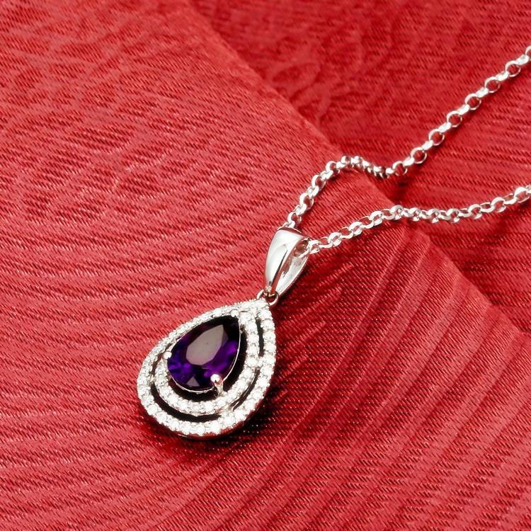 Ametystový zlatý náhrdelník 5284