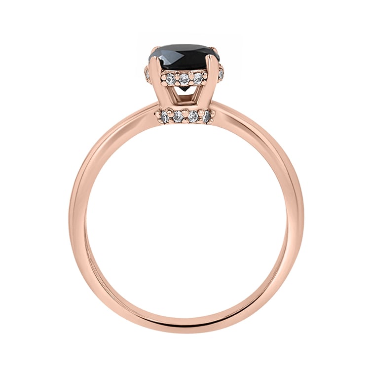 Prsten s černým a bílými diamanty Xela 141996