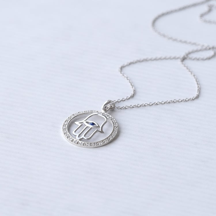 Zlatý náhrdelník se safírem 68981