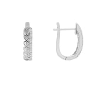 Srdcové kruhové náušnice s lab-grown diamanty Luba