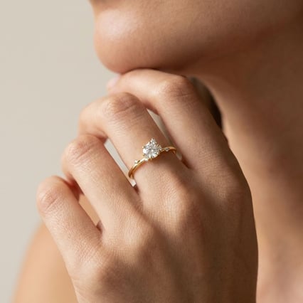 Cluster rozvodový prsten s lab-grown diamanty Rosa